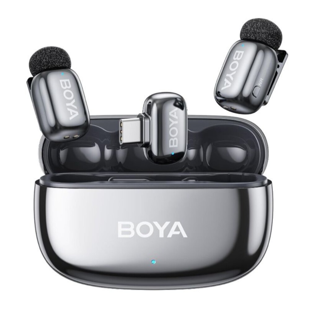 BOYA Mini 2 Wireless Lavalier Microphone USB-C AI Noise Canceling iPhone Android
